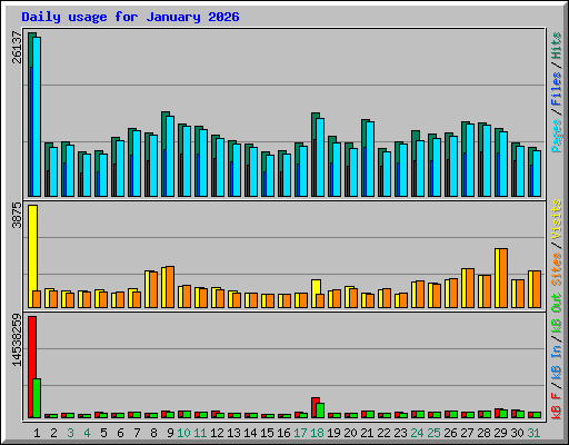 Daily usage for January 2026
