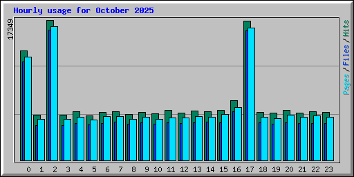 Hourly usage for October 2025