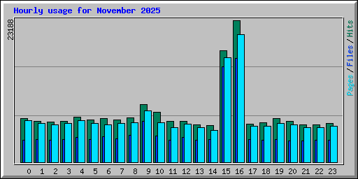 Hourly usage for November 2025