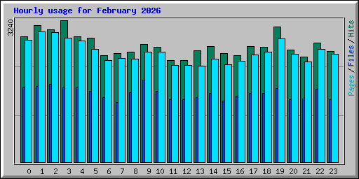 Hourly usage for February 2026