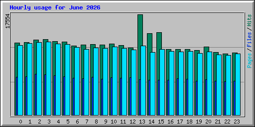 Hourly usage for June 2026