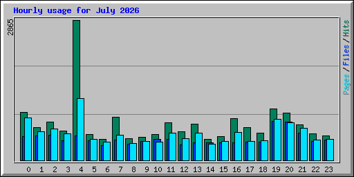 Hourly usage for July 2026